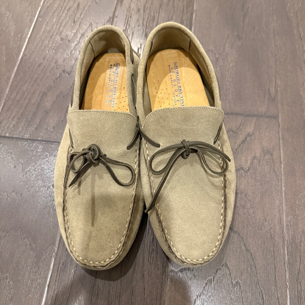 Giorgio Brutini Designer Lightiner Suede Driving Loafers 9.5 M